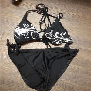 Black Bikini with Silver Design